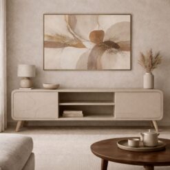 Alviana Tv meubel Beige mangohout 180cm