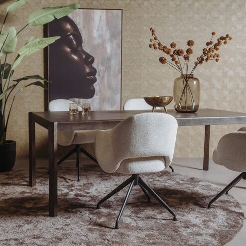 Amalfi Eettafel bruin eikenfineer 240cm