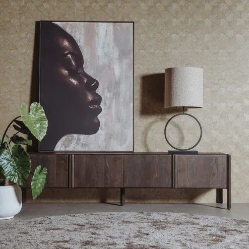 Amalfi Tv meubel bruin eikenfineer 220cm