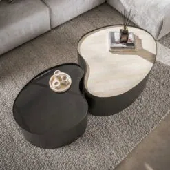 Arianna Salontafel Set van 2 Organisch keramiek glas 102cm