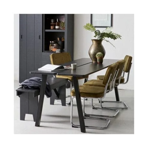 Barn Wandkast Bezaagd Mat Zwart 122cm