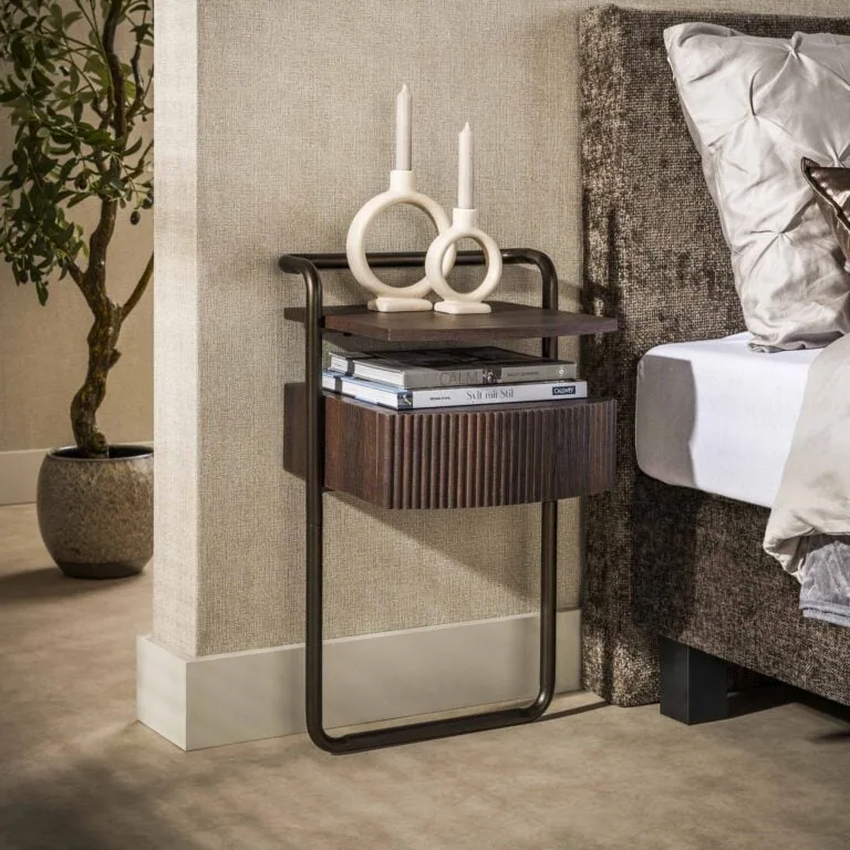 Bianca Nachtkastje 1 lade Donkerbruin  39cm