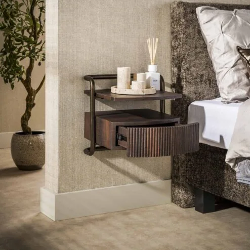 Bianca zwevend Nachtkastje 1 lade Donkerbruin 39cm