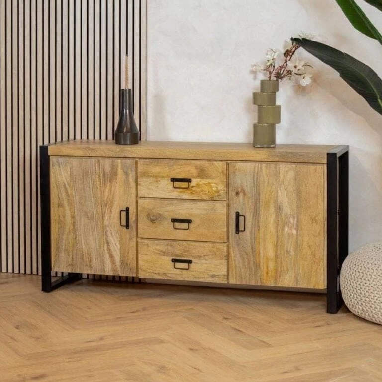Britt Dressoir 2 deuren 2 lades Mangohout 160cm