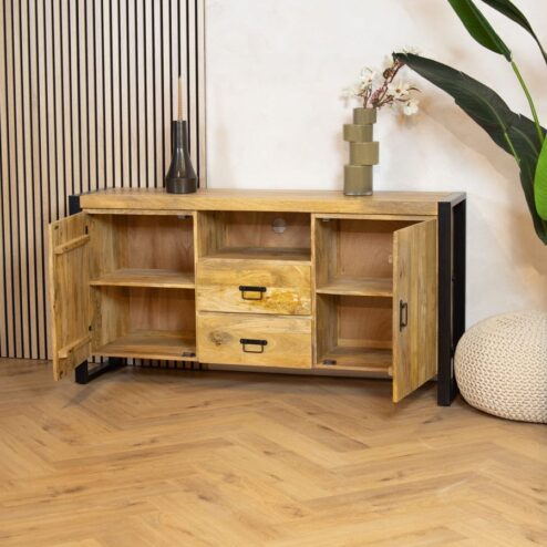 Britt Dressoir 2 deuren 2 lades Mangohout 160cm