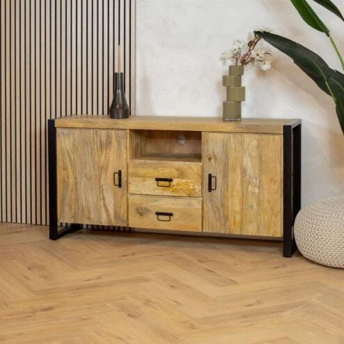 Britt Dressoir 2 deuren 2 lades Mangohout 160cm