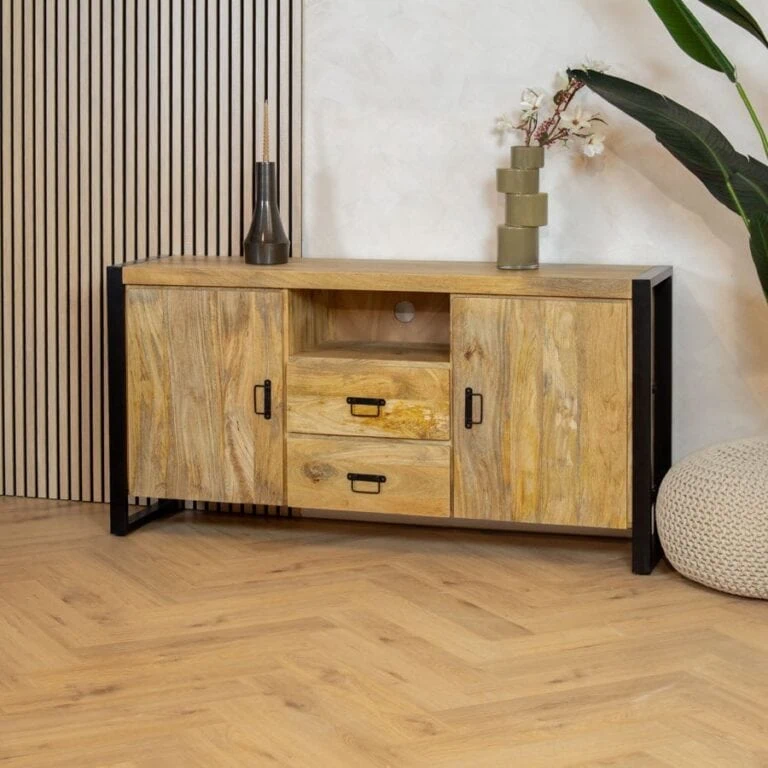 Britt Dressoir 2 deuren 2 lades Mangohout 160cm