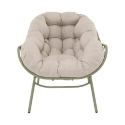 Cozy Relaxstoel aluminium beige