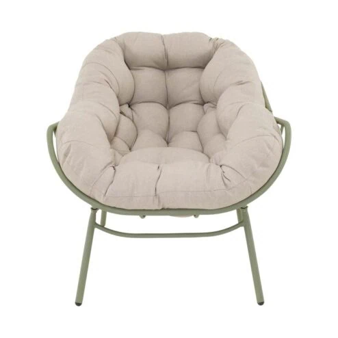 Cozy Relaxstoel aluminium beige