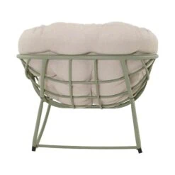 Cozy Schommelstoel aluminium beige