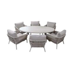 Davos Tuintafel Ovaal beige 220cm