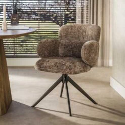 Federico Eetkamerstoel Hoven Champagne-bruin