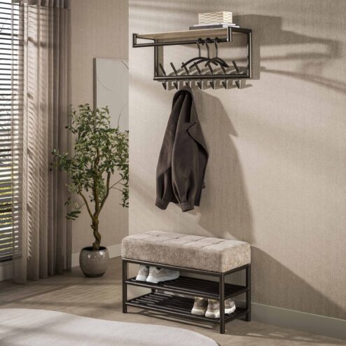 Fenna Schoenenbank Bruin|Zand 86cm