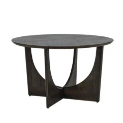 Fermo Eettafel rond olijfbruin mangohout 130cm