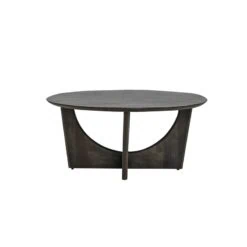 Fermo Salontafel rond mangohout olijfbruin 90cm