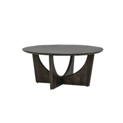 Fermo Salontafel rond mangohout olijfbruin 90cm