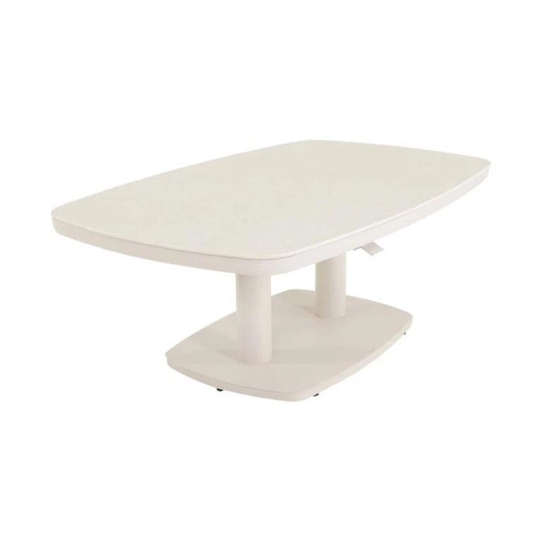 Geneva Loungetafel verstelbaar Deens ovaal beige 135cm