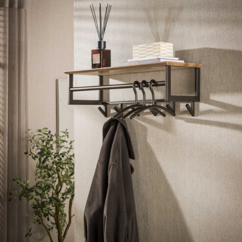 Gustavo Kapstok 6 haken Bruin 80cm