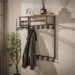 Gustavo Kapstok Hoog 12 haken Bruin 80cm