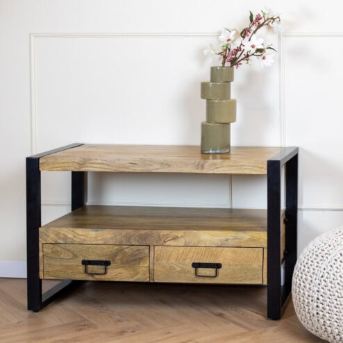 Britt tv meubel industrieel mangohout 100cm