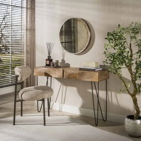 Jasmina Sidetable 2 lades Mangohout 120cm