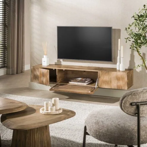 Jasmina Zwevend Tv meubel Mangohout 160cm
