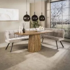 Kelly Hoekbank Rechts Hoven Zand-bruin 230cm