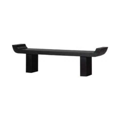 Lox Bankje Mangohout Zwart 183cm