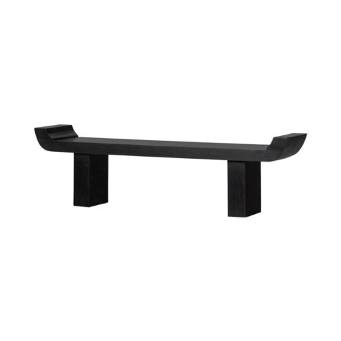 Lox Bankje Mangohout Zwart 183cm