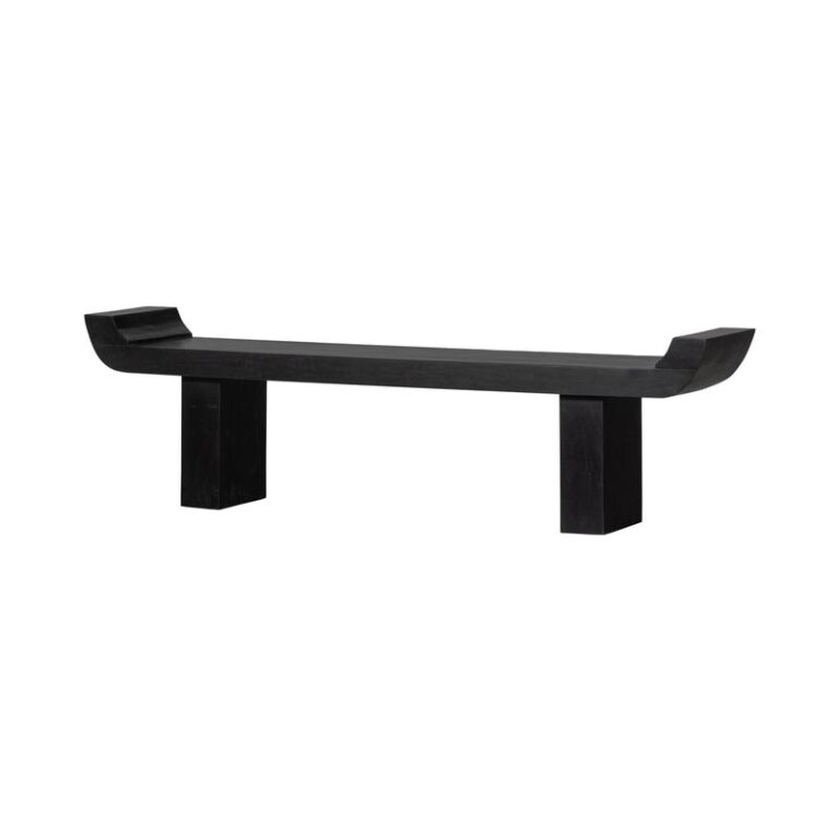 Lox Bankje Mangohout Zwart 183cm