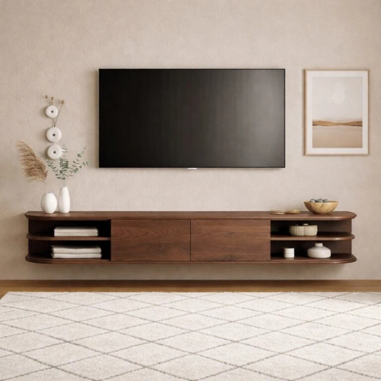 Luca zwevend Tv meubel Walnoot 190 cm