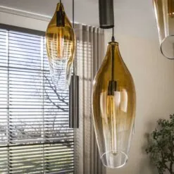 Lucario 7-lichts Hanglamp bruin-shaded