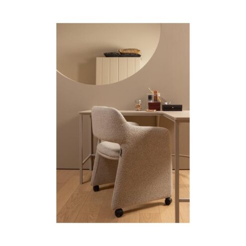 Lyric Eetkamerstoel Met Wielen Greige