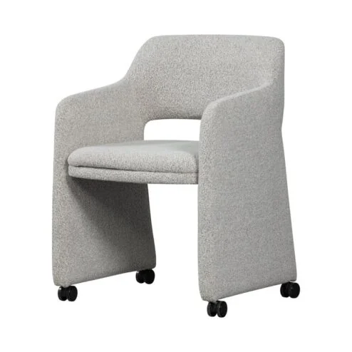 Lyric Eetkamerstoel Met Wielen Greige