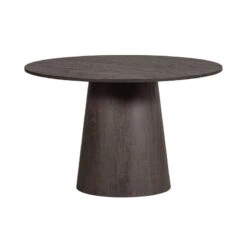 Maan Eettafel Rond MDF Donkerbruin 120cm