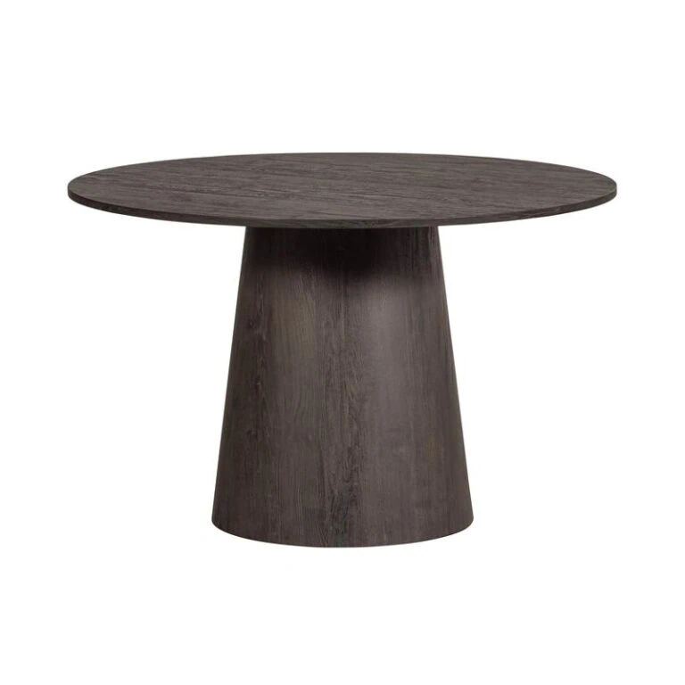 Maan Eettafel Rond MDF Donkerbruin 120cm