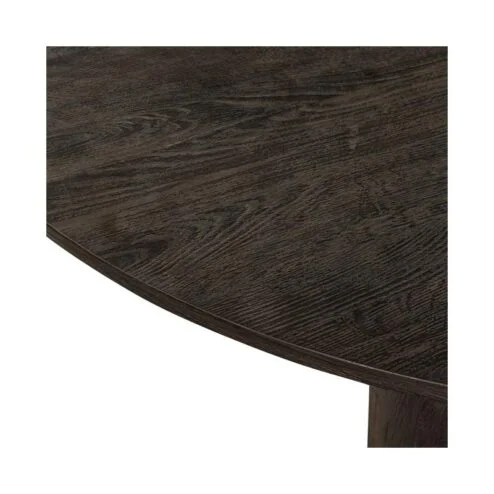 Maan Salontafel rond MDF Donkerbruin 100cm