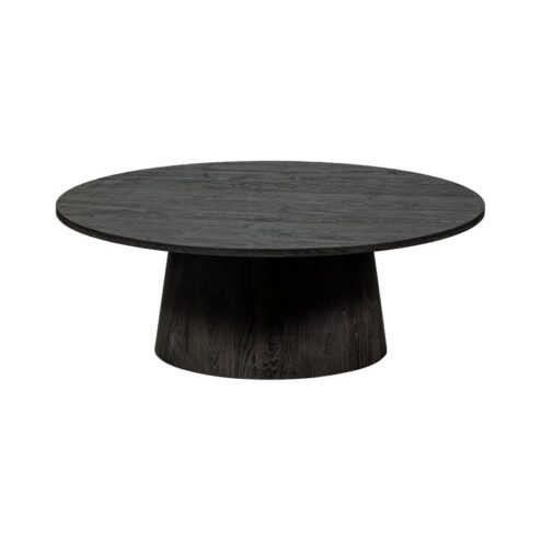 Maan Salontafel rond MDF Donkerbruin 100cm