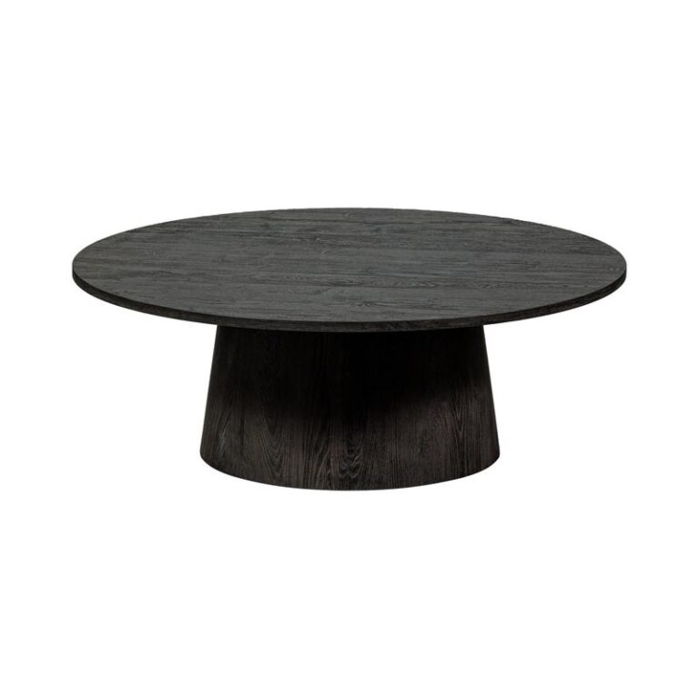 Maan Salontafel rond MDF Donkerbruin 100cm