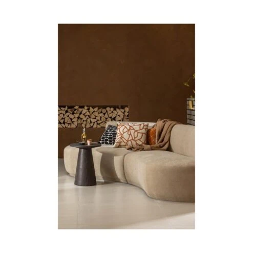 Maan Salontafel rond MDF Donkerbruin 40cm