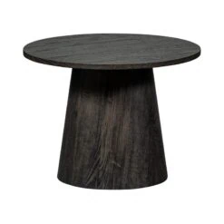 Maan Salontafel rond MDF Donkerbruin 60cm