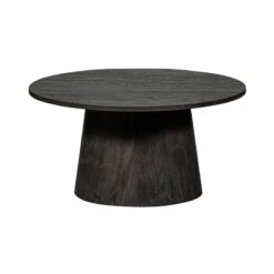 Maan Salontafel rond MDF Donkerbruin 80cm