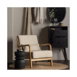 Mark Fauteuil Geweven Stof Naturel