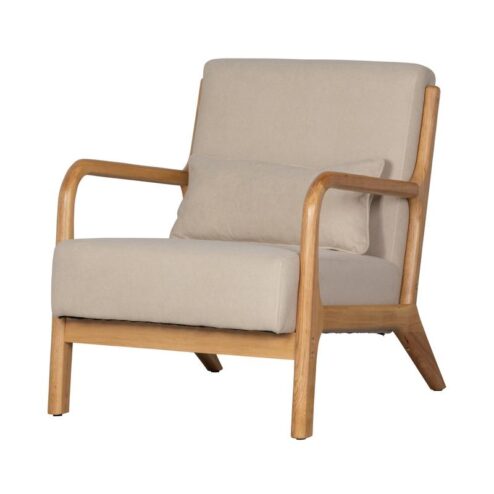 Mark Fauteuil Geweven Stof Naturel