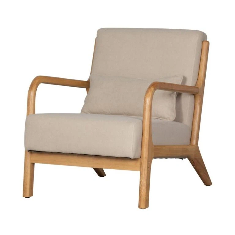 Mark Fauteuil Geweven Stof Naturel