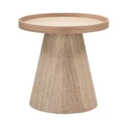 Maud Bijzettafel Conisch rond MDF Naturel 39cm