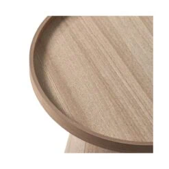 Maud Bijzettafel Conisch rond MDF Naturel 39cm