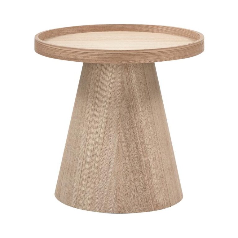 Maud Bijzettafel Conisch rond MDF Naturel 39cm