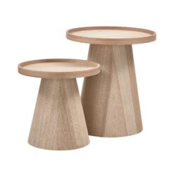 Maud Bijzettafel Conisch rond MDF Naturel 45cm