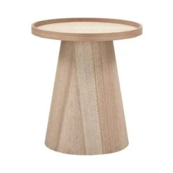 Maud Bijzettafel Conisch rond MDF Naturel 45cm